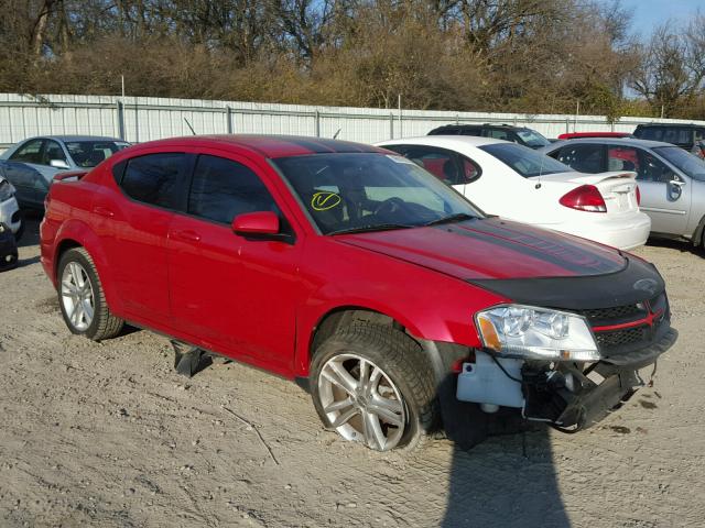 1C3CDZCG7DN768148 - 2013 DODGE AVENGER SX RED photo 1