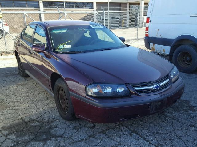 2G1WF52E239160110 - 2003 CHEVROLET IMPALA MAROON photo 1