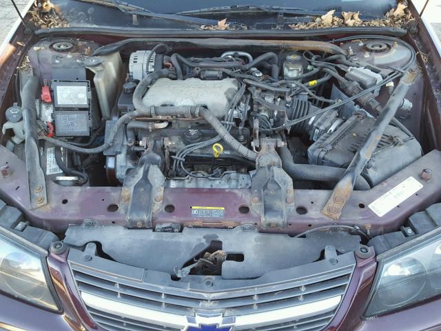 2G1WF52E239160110 - 2003 CHEVROLET IMPALA MAROON photo 7