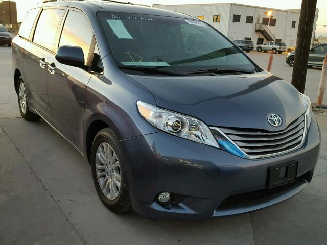 5TDYZ3DC9HS873799 - 2017 TOYOTA SIENNA XLE GRAY photo 1