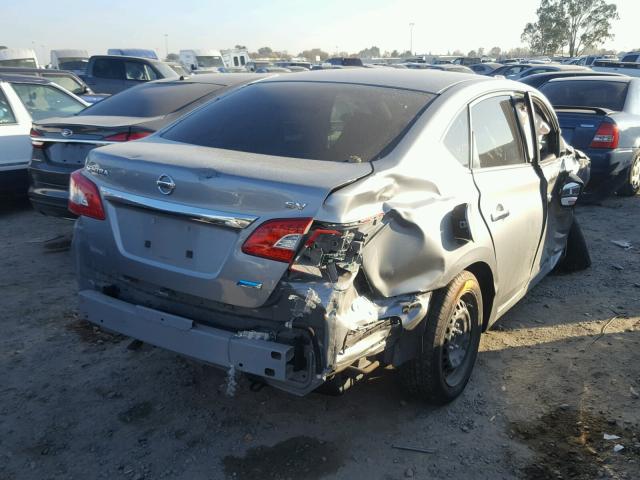 3N1AB7AP0EY255508 - 2014 NISSAN SENTRA S GRAY photo 4