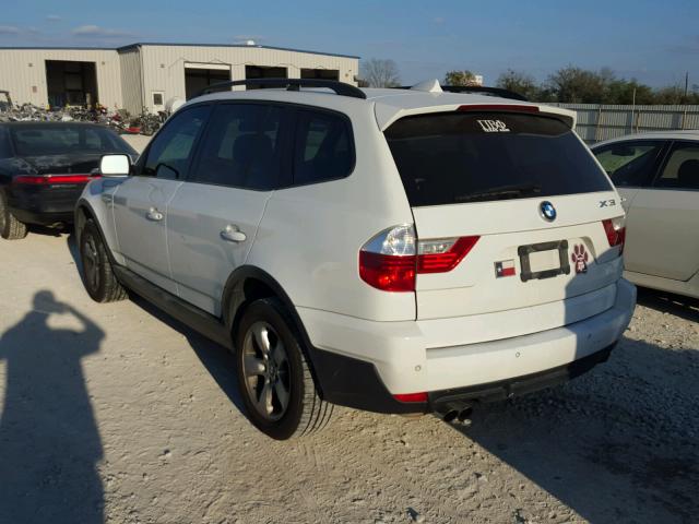 WBXPC93467WF24923 - 2007 BMW X3 3.0SI WHITE photo 3