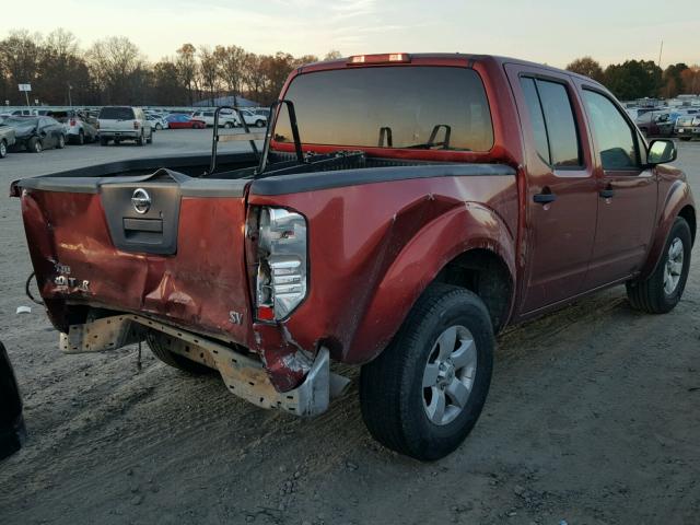 1N6AD0ER1CC409138 - 2012 NISSAN FRONTIER S MAROON photo 4