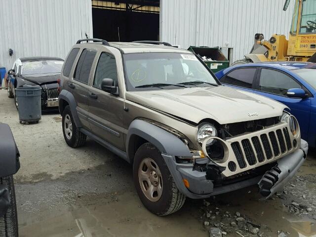 1J4GL48K35W620018 - 2005 JEEP LIBERTY SP TAN photo 1