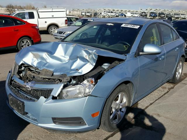 1G1PG5S96B7139362 - 2011 CHEVROLET CRUZE LT BLUE photo 2