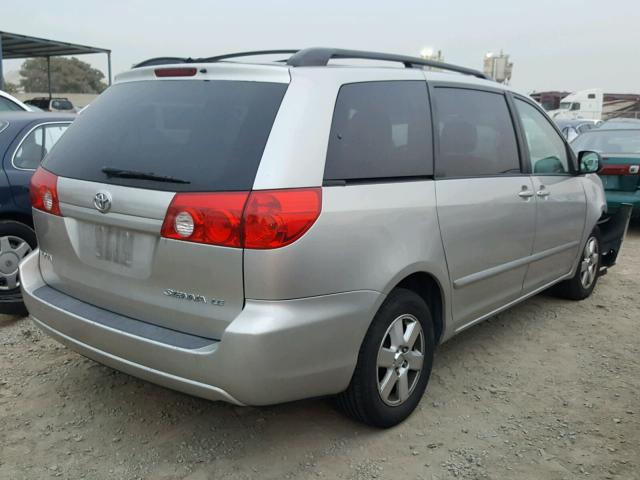 5TDZA23C96S426586 - 2006 TOYOTA SIENNA CE SILVER photo 4