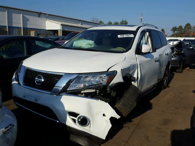 5N1AR2MM7EC694397 - 2014 NISSAN PATHFINDER WHITE photo 2