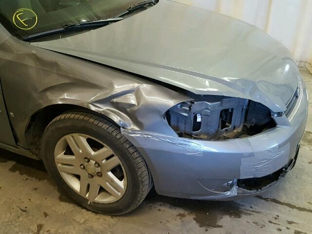 2G1WC583089214638 - 2008 CHEVROLET IMPALA LT GRAY photo 9