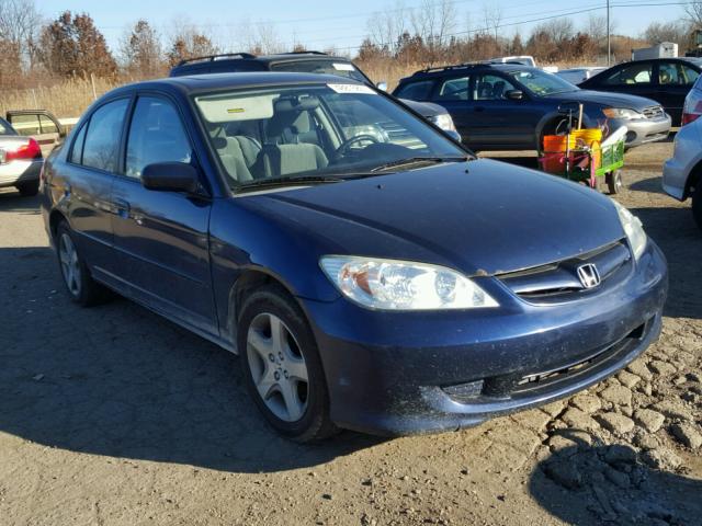 1HGES26775L014081 - 2005 HONDA CIVIC EX BLUE photo 1