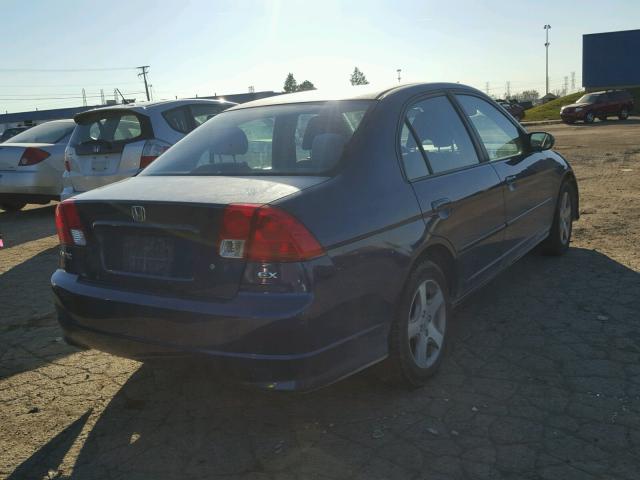 1HGES26775L014081 - 2005 HONDA CIVIC EX BLUE photo 4