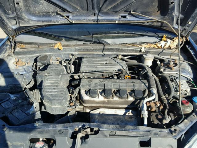 1HGES26775L014081 - 2005 HONDA CIVIC EX BLUE photo 7