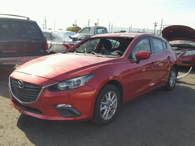 JM1BM1L7XE1144913 - 2014 MAZDA 3 TOURING RED photo 2