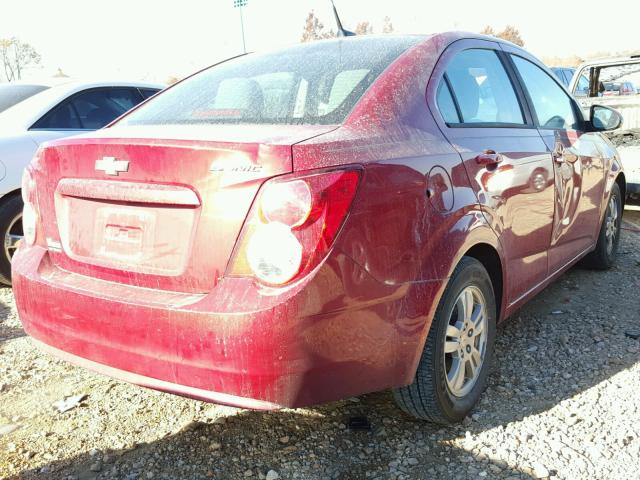 1G1JA5SH6C4152758 - 2012 CHEVROLET SONIC LS RED photo 4