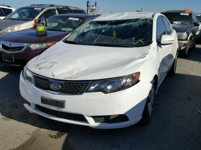 KNAFU4A26D5680627 - 2013 KIA FORTE EX WHITE photo 2