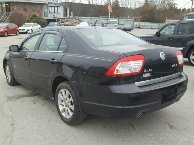 3MEHM01187R615337 - 2007 MERCURY MILAN BLACK photo 3