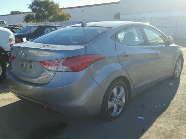 KMHDH4AE2DU804404 - 2013 HYUNDAI ELANTRA GL GRAY photo 4