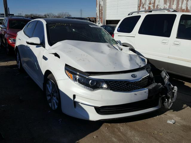 5XXGU4L38GG051920 - 2016 KIA OPTIMA EX WHITE photo 1