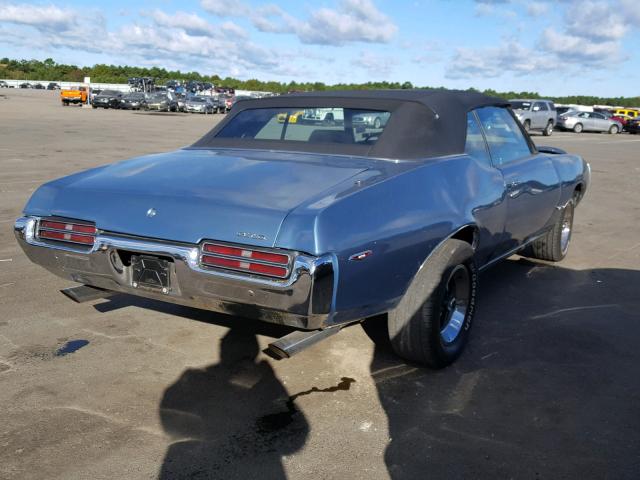 242679B170133 - 1969 PONTIAC GTO BLUE photo 4