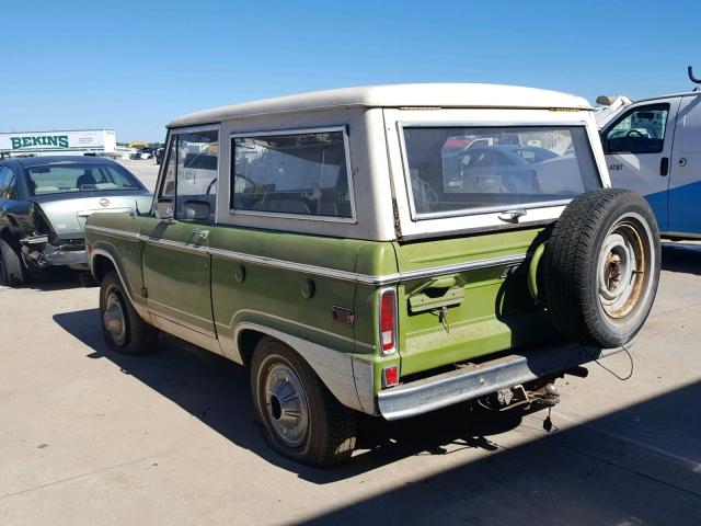 U15GLT66205 - 1974 FORD BRONCO GREEN photo 3