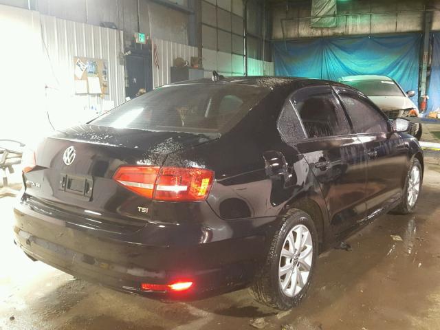 3VWD17AJ8FM353491 - 2015 VOLKSWAGEN JETTA SE BLACK photo 4