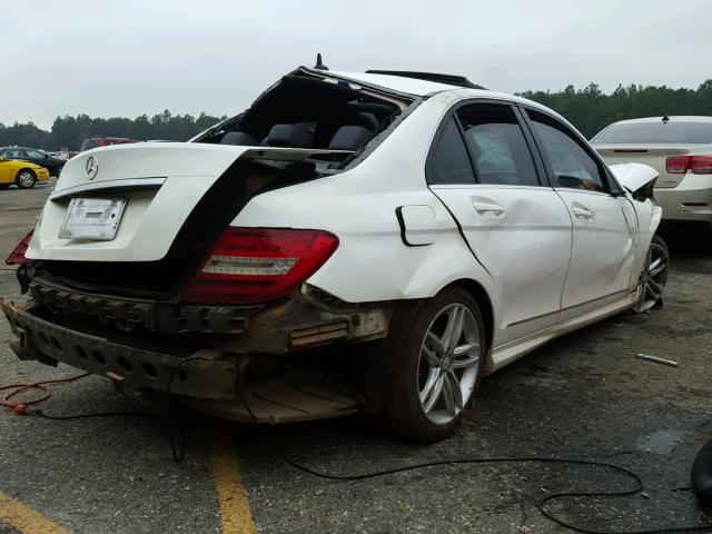 WDDGF4HB6DR268035 - 2013 MERCEDES-BENZ C 250 WHITE photo 4