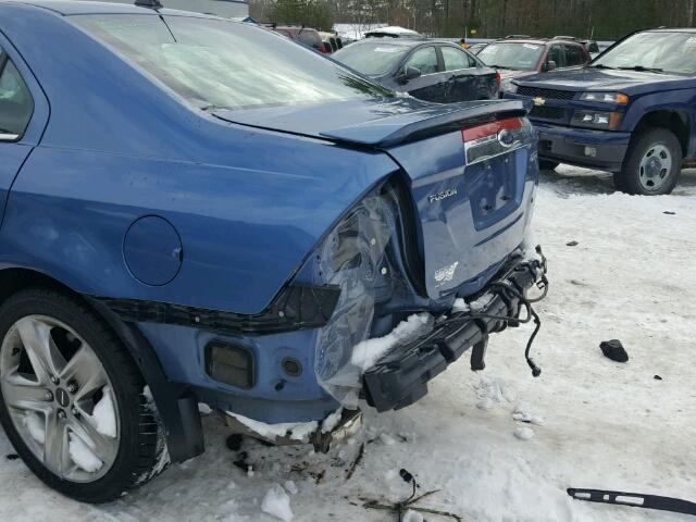 3FAHP0KC1AR309375 - 2010 FORD FUSION SPO BLUE photo 9