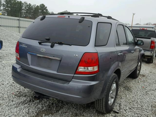 KNDJD733655420721 - 2005 KIA SORENTO EX GRAY photo 4