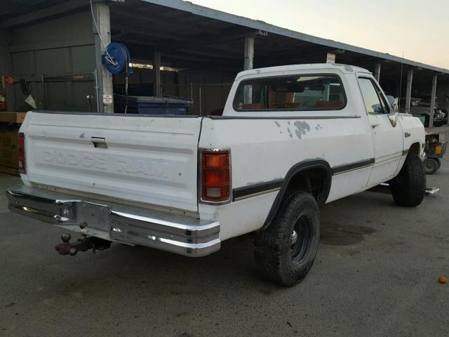 1B7HM16Y8MS227845 - 1991 DODGE W-SERIES W WHITE photo 4