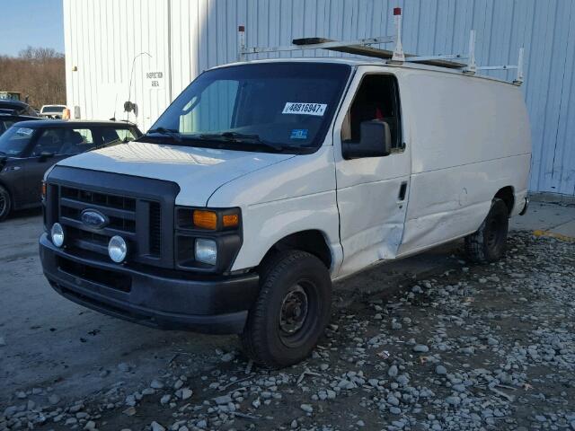 1FTNE14W98DB58255 - 2008 FORD ECONOLINE WHITE photo 2