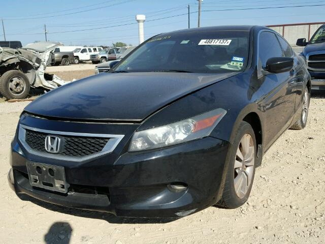 1HGCS1B74AA015458 - 2010 HONDA ACCORD EX BLACK photo 2