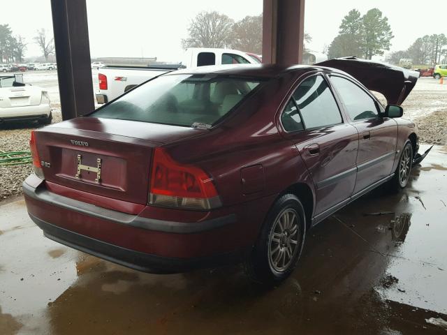 YV1RS61T442386102 - 2004 VOLVO S60 BURGUNDY photo 4