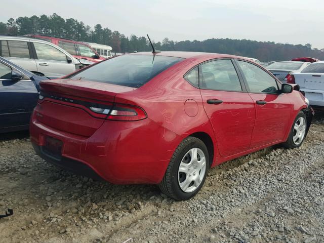 1C3CDFAA8DD127514 - 2013 DODGE DART SE RED photo 4