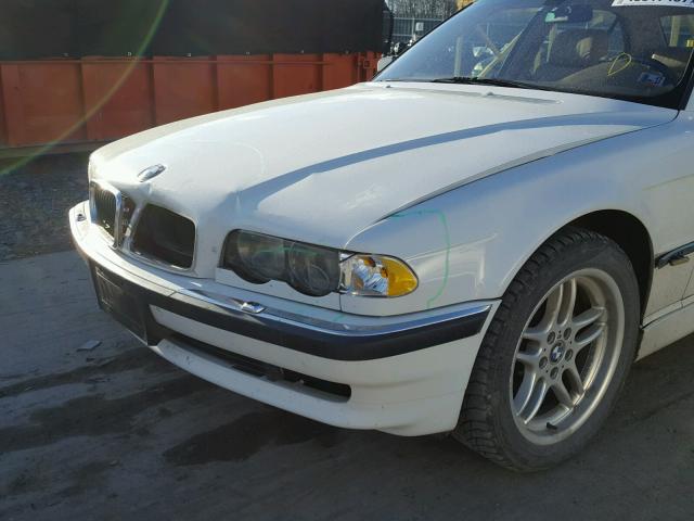 WBAGH83401DP21656 - 2001 BMW 740 IL WHITE photo 9