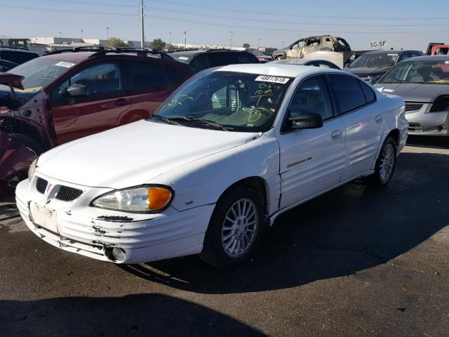 1G2NE52E0XC555220 - 1999 PONTIAC GRAND AM S WHITE photo 2