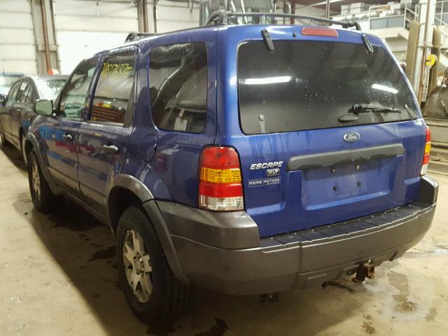 1FMCU93115KA53016 - 2005 FORD ESCAPE XLT BLUE photo 3