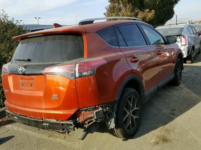 2T3JFREV8GW446186 - 2016 TOYOTA RAV4 SE RED photo 4