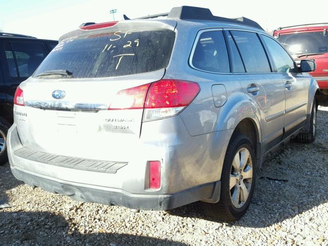 4S4BREKC2B2425693 - 2011 SUBARU OUTBACK 3. SILVER photo 4