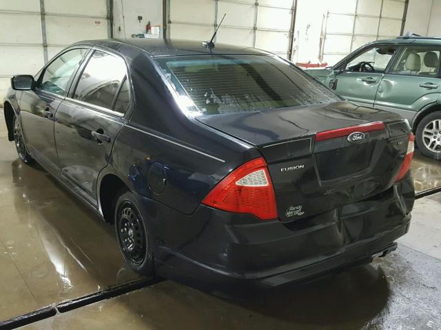 3FAHP0HA8BR220796 - 2011 FORD FUSION SE BLACK photo 3