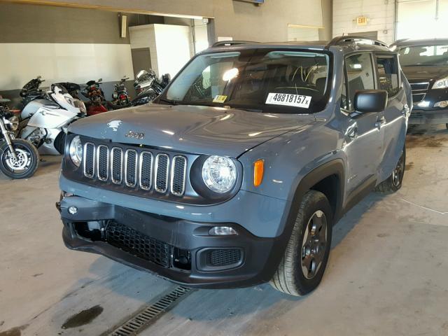 ZACCJBAB3HPE85875 - 2017 JEEP RENEGADE S BLUE photo 2