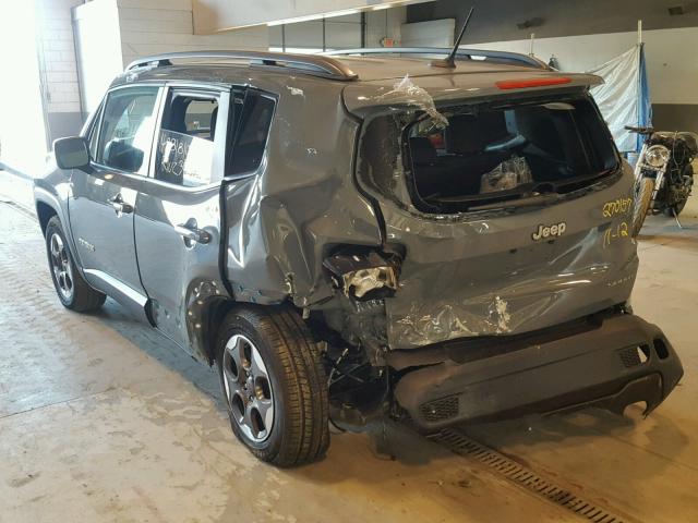 ZACCJBAB3HPE85875 - 2017 JEEP RENEGADE S ლურჯი ფოტო 3