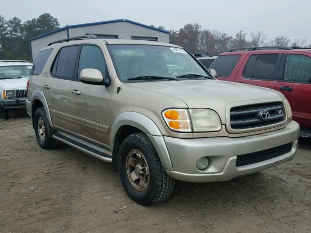 5TDZT34A82S106392 - 2002 TOYOTA SEQUOIA SR TAN photo 1