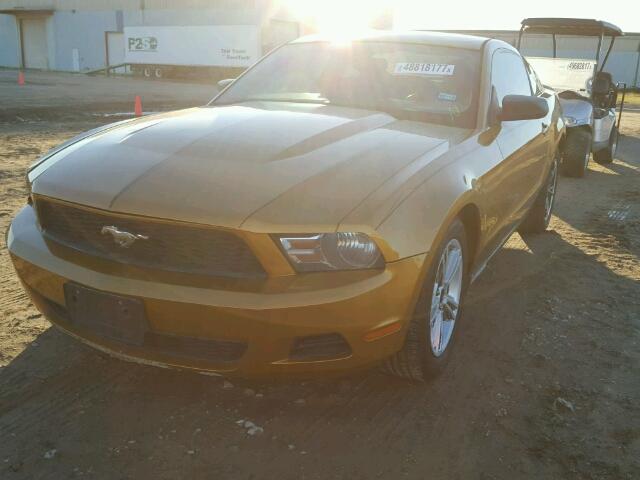 1ZVBP8AN4A5137859 - 2010 FORD MUSTANG GOLD photo 2