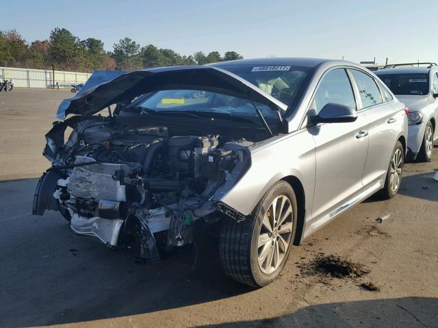 5NPE34AF9FH211961 - 2015 HYUNDAI SONATA SPO GRAY photo 2