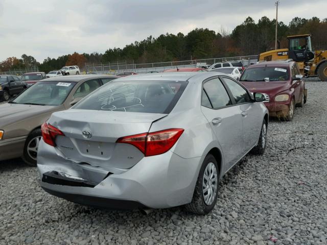 5YFBURHE9HP707052 - 2017 TOYOTA COROLLA L SILVER photo 4