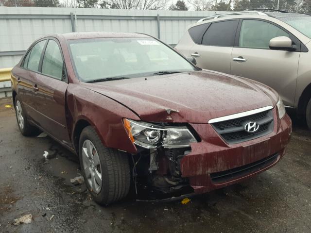 5NPET46C68H333579 - 2008 HYUNDAI SONATA MAROON photo 1