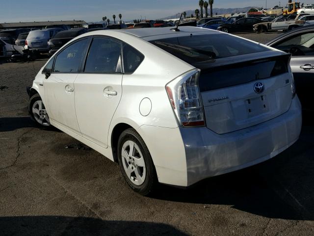 JTDKN3DU4B5337589 - 2011 TOYOTA PRIUS WHITE photo 3