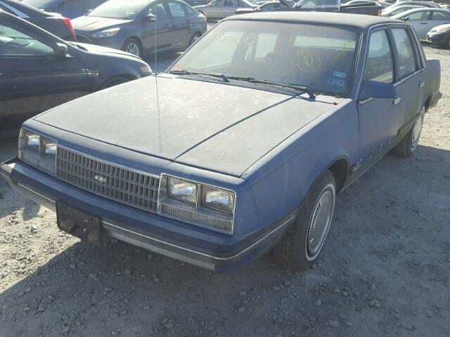 1G1AW19X0F6268019 - 1985 CHEVROLET CELEBRITY BLUE photo 2