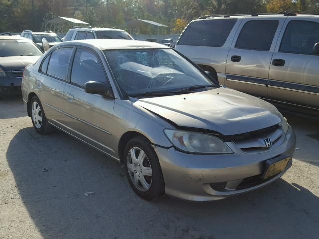 2HGES16585H578375 - 2005 HONDA CIVIC LX TAN photo 1