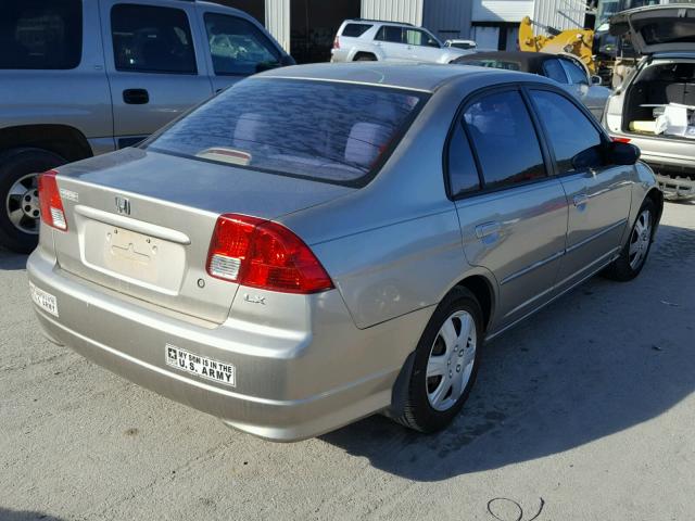 2HGES16585H578375 - 2005 HONDA CIVIC LX TAN photo 4