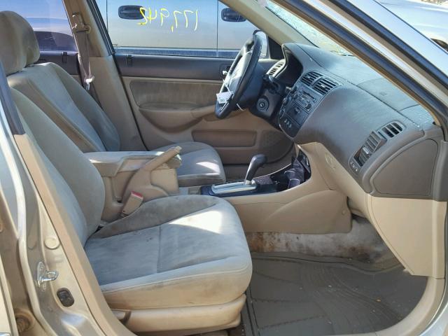 2HGES16585H578375 - 2005 HONDA CIVIC LX TAN photo 5